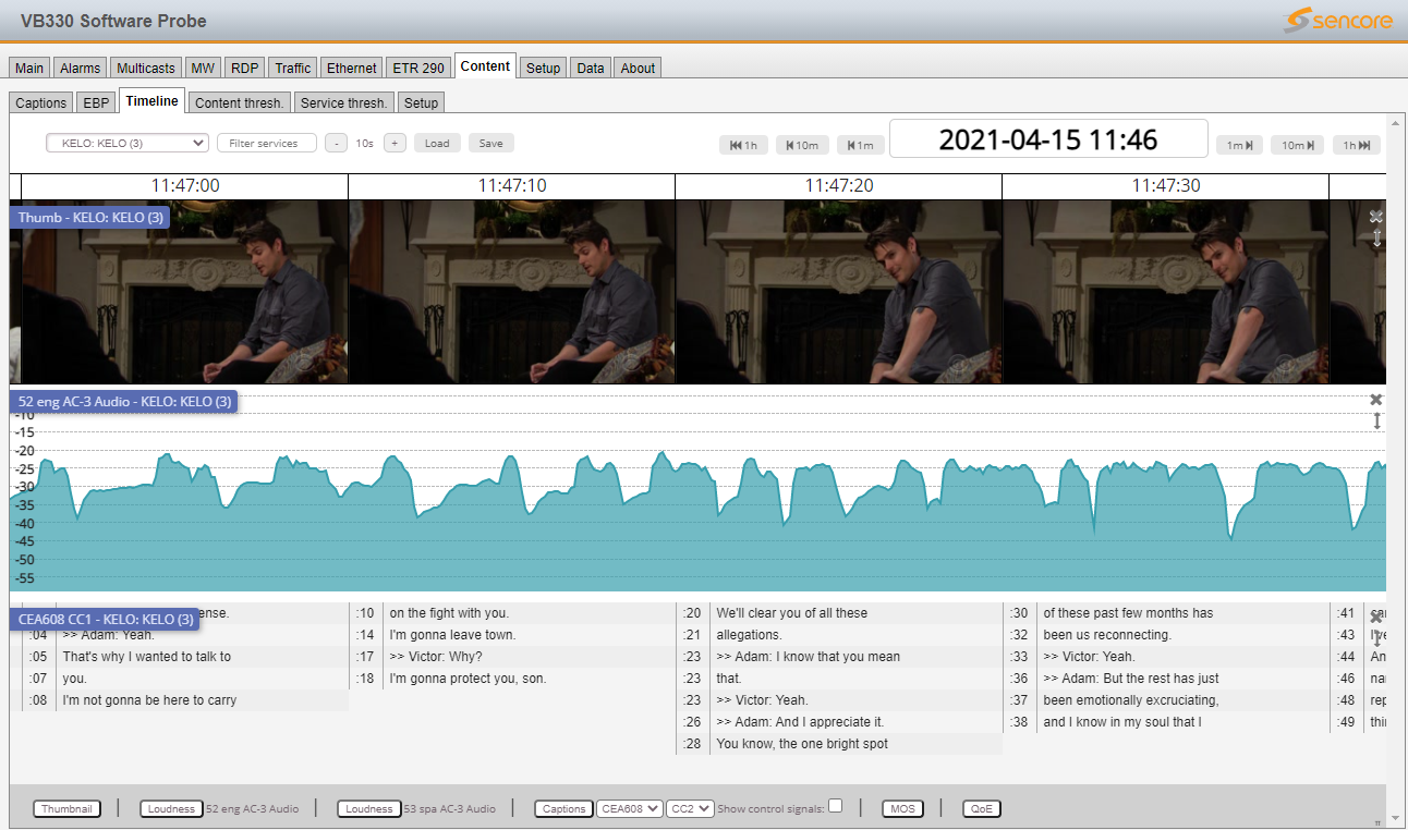 Timeline view
